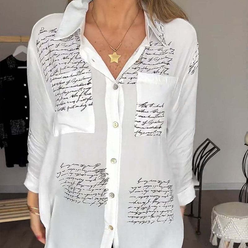 Elira™ Letter Print Shirt
