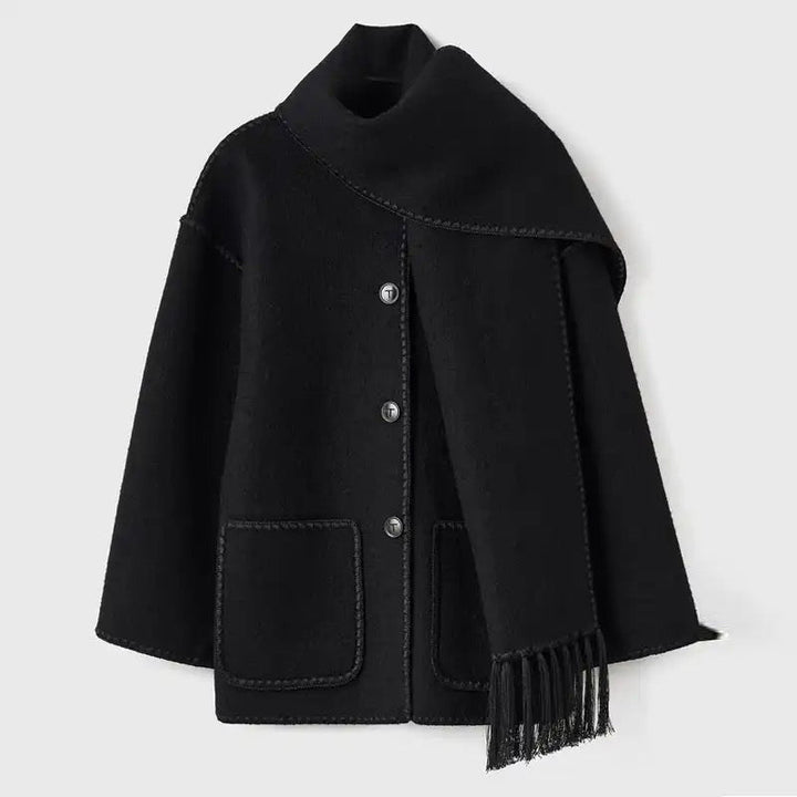 SARA | ELEGANT WOMEN'S COAT WITH SCARF