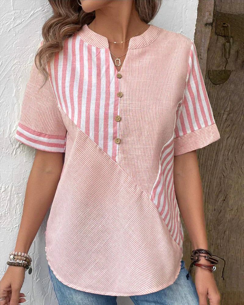 Louise - Elegant Striped Blouse