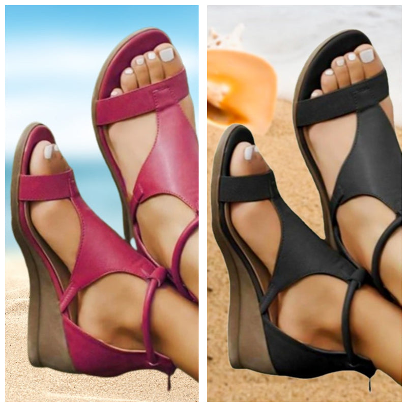 ANNE™ - Orthopedic leather sandals with heel