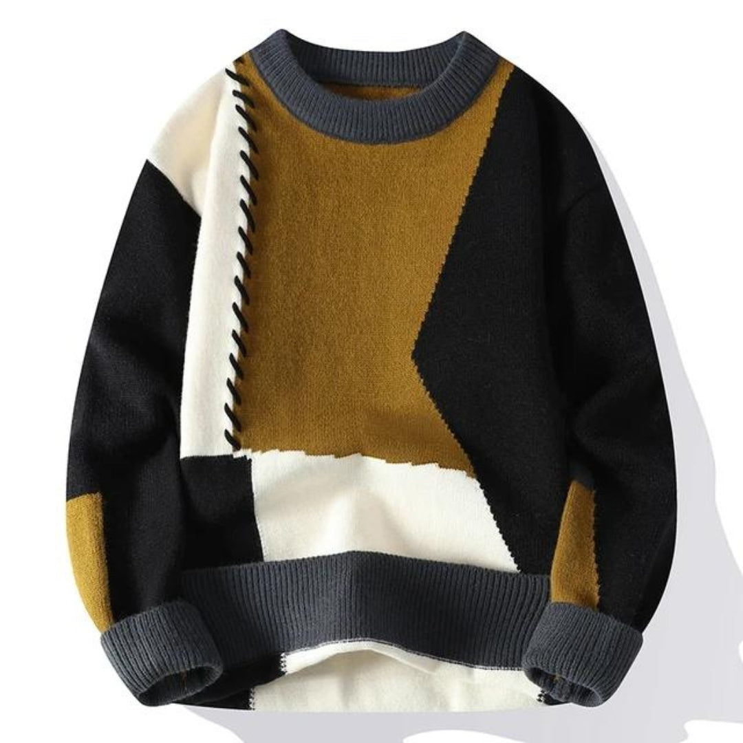 Sandro™ - Cozy Patchwork Sweater