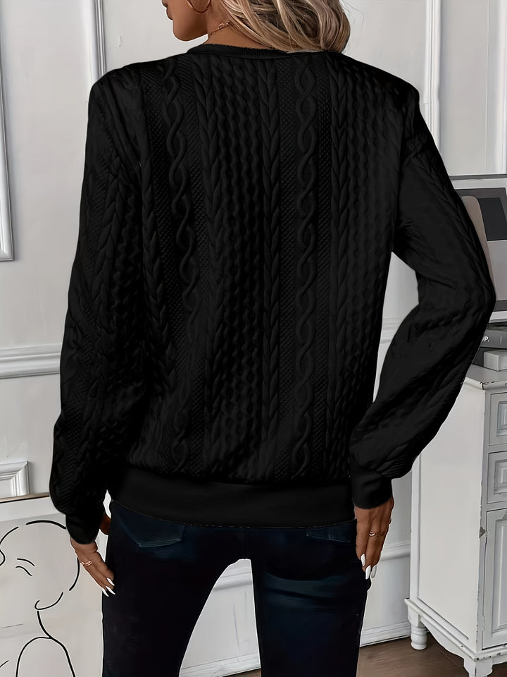 Ava™ Textured Pullover Sweatshirt