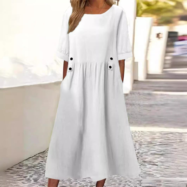 Amelia - Cotton Linen Dress