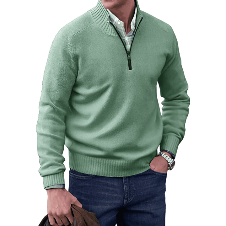 Marvin™ Cashmere Quarter Zip Sweater