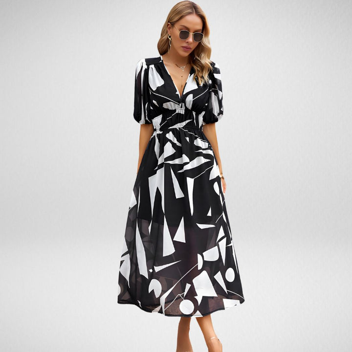 Roxy™ Printed V-Neck Dress