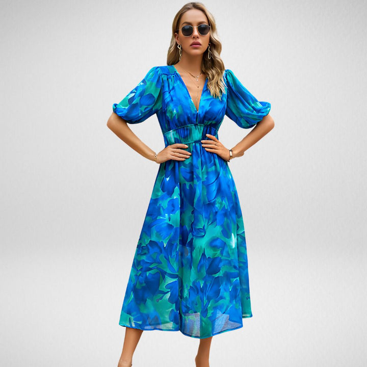 Roxy™ Printed V-Neck Dress