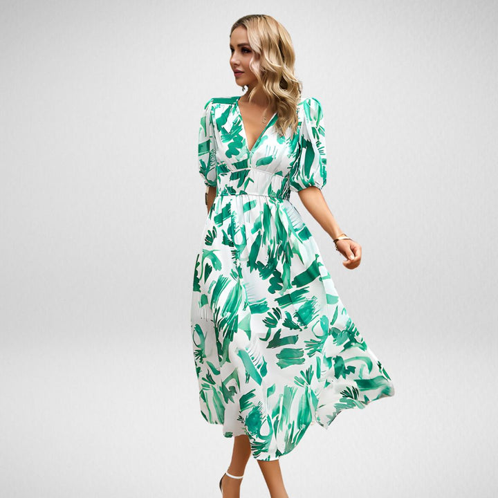 Roxy™ Printed V-Neck Dress