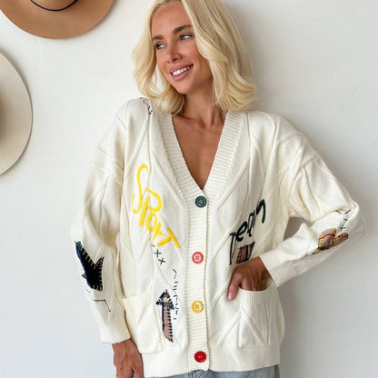 Matilda™ - Embroidered Knitted Cardigan