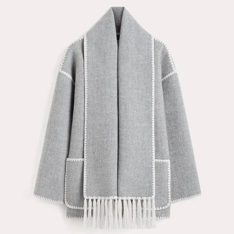 SARA | ELEGANT WOMEN'S COAT WITH SCARF